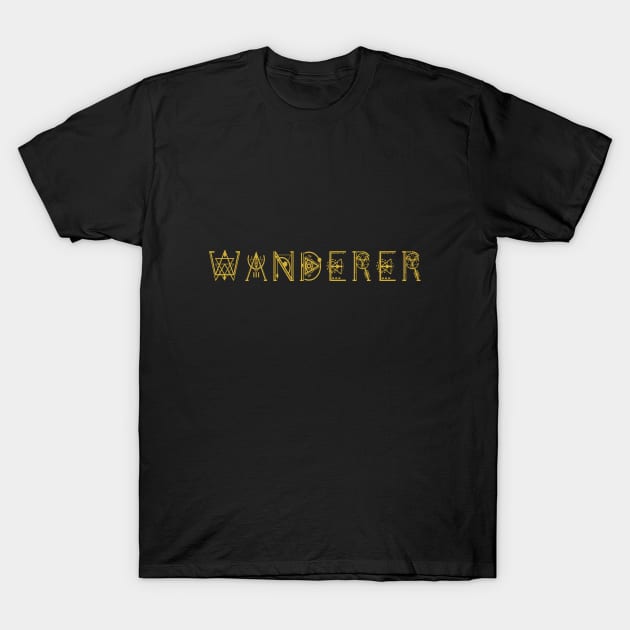 Earth Wanderer In Ancient Script T-Shirt by BamBam